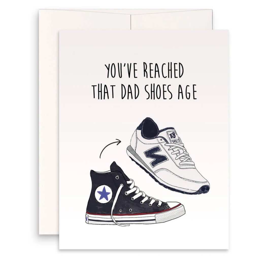 Dad Shoes Age Birthday Card