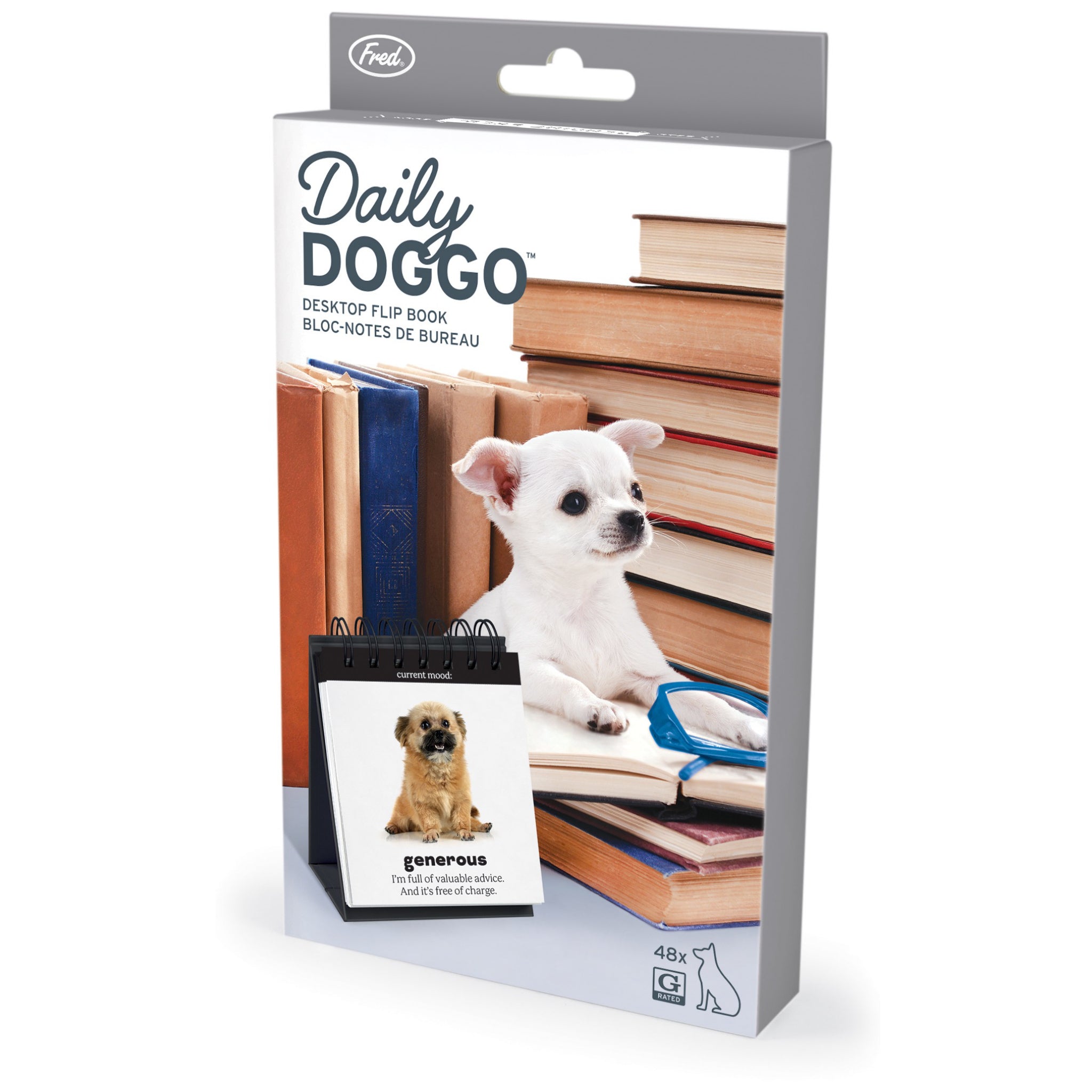 Doggo Daily Daily Doggo Desk Flipchart | Fred & Friends β Outer Layer