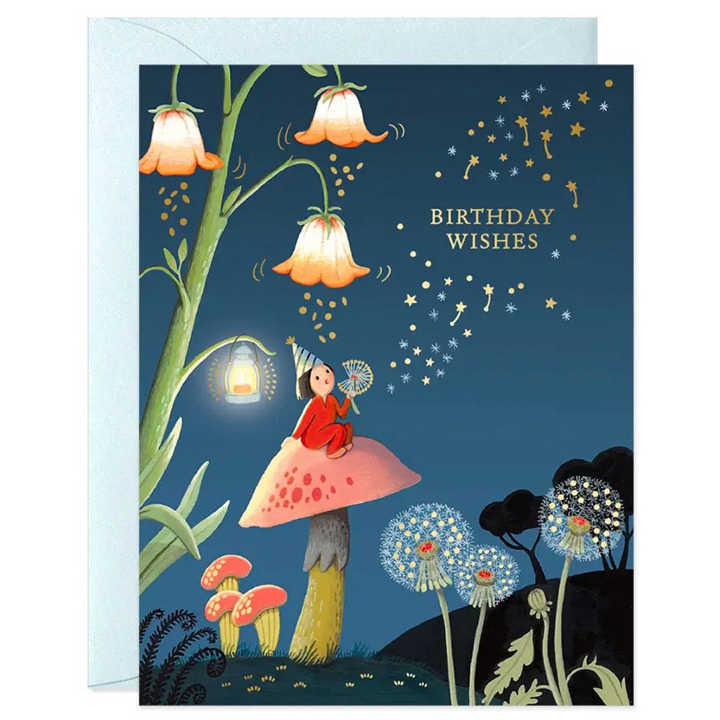 Dandelion Night Birthday Card.