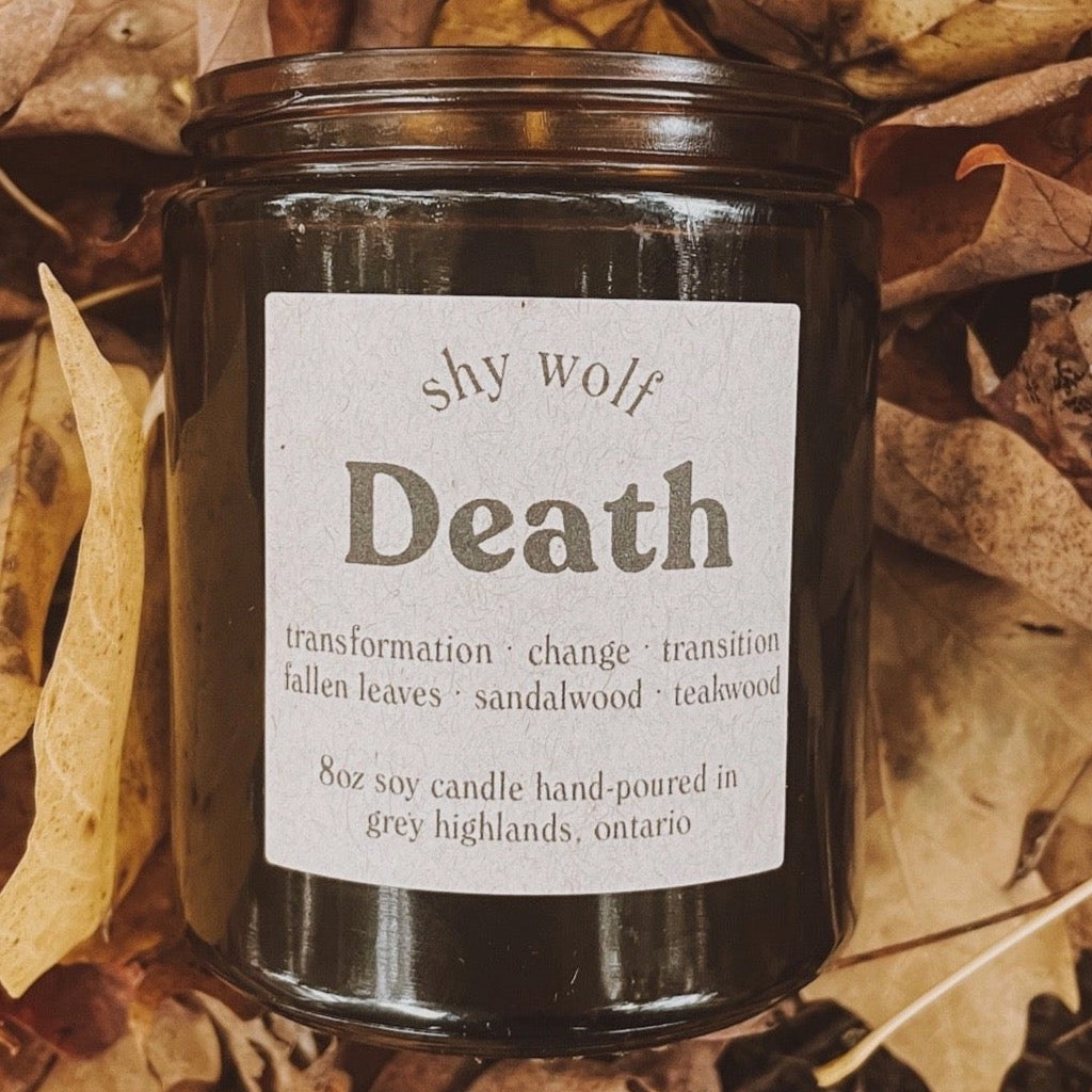 Death Black Wax Tarot Candle.