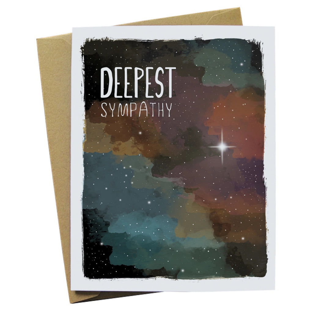 Deepest Sympathy Space Stars Card