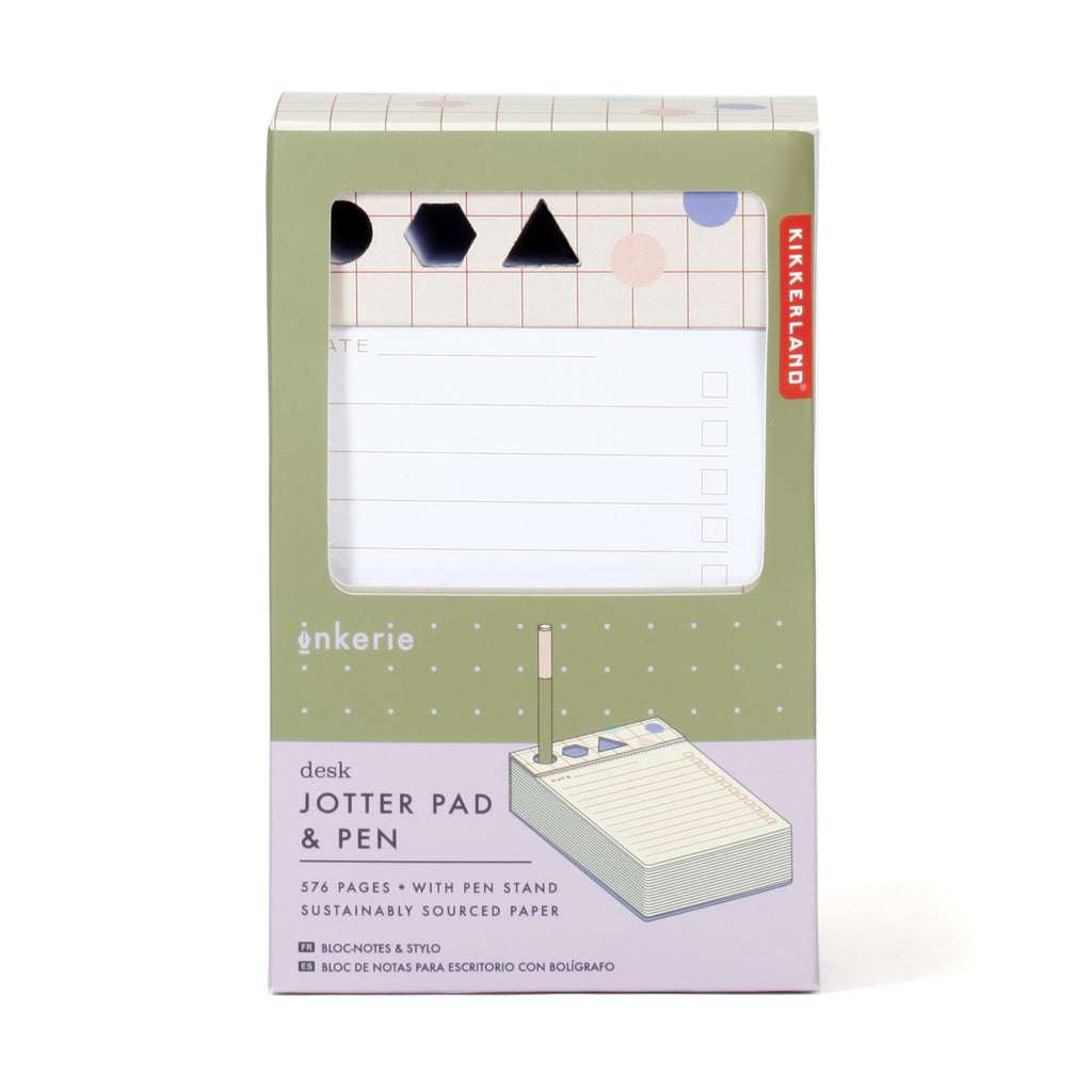 Desk Jotter Pad & Pen packaging.