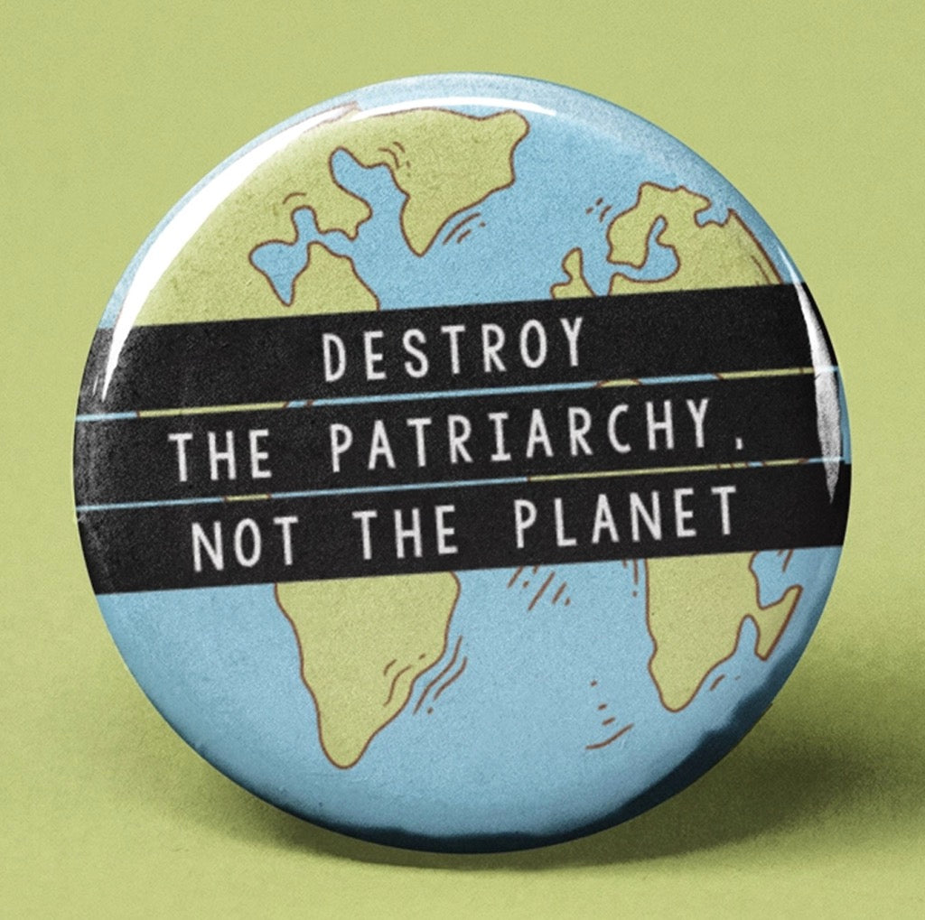 Destroy The Patriarchy Not the Planet Button.
