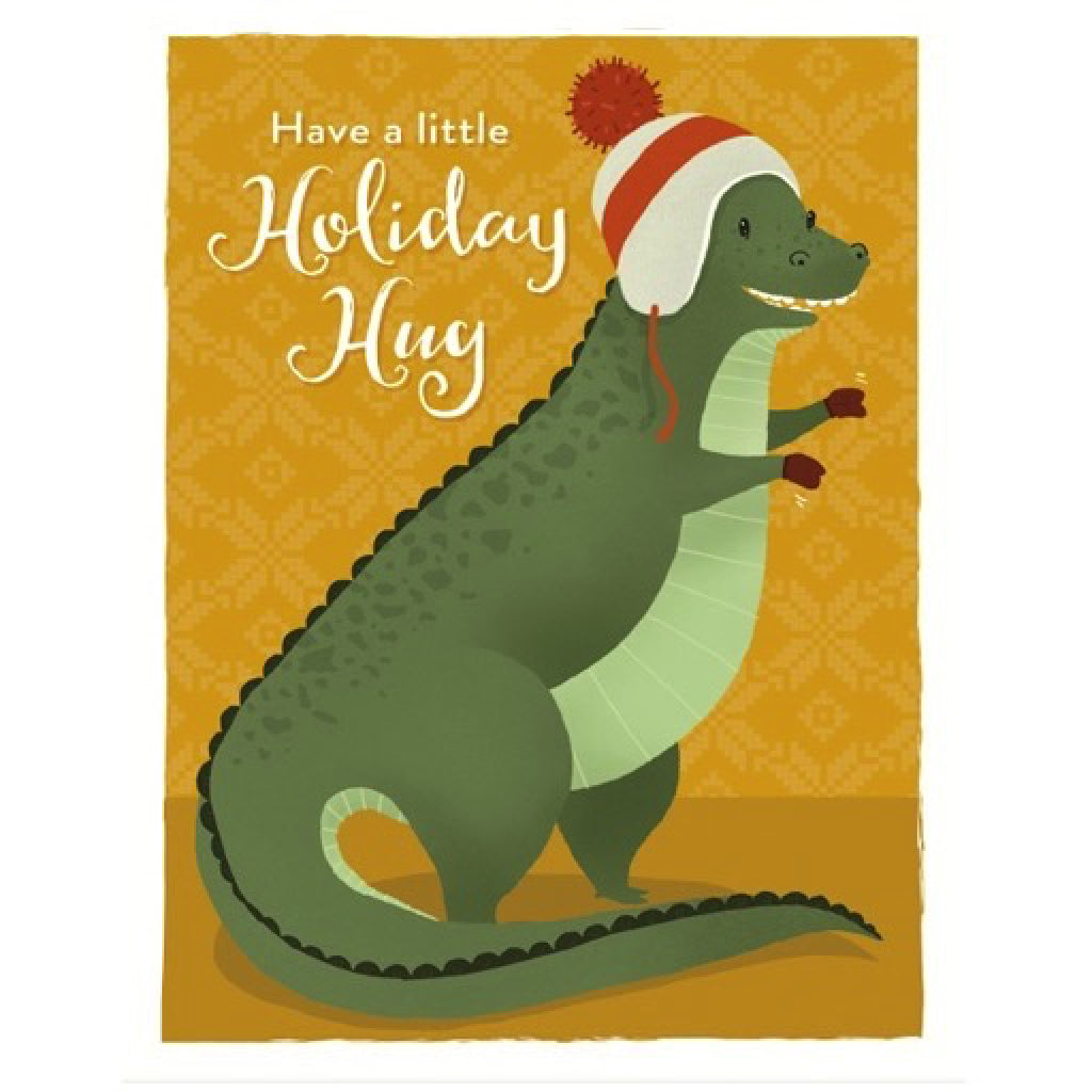 Dino Hug Christmas Card