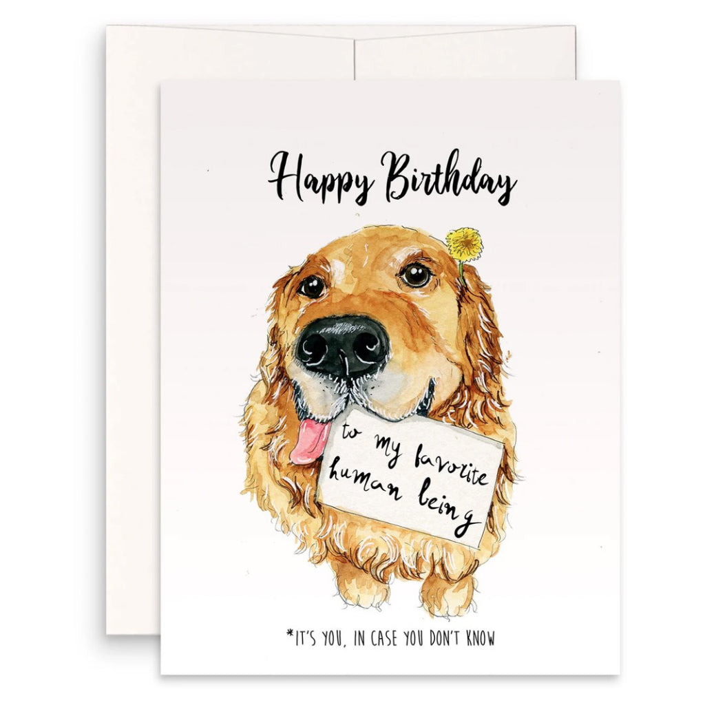 Dog To My Favourite Human Birthday Card