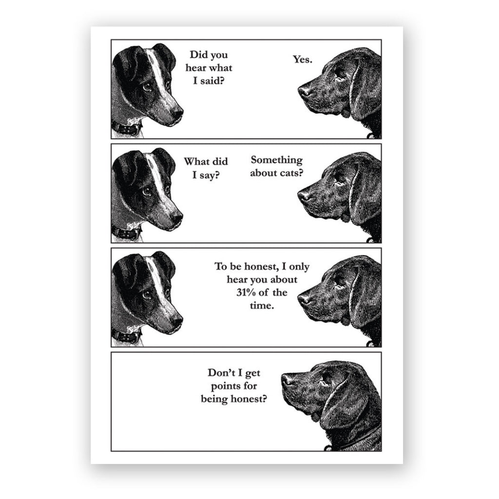 Dogs Conversation About Listening Card