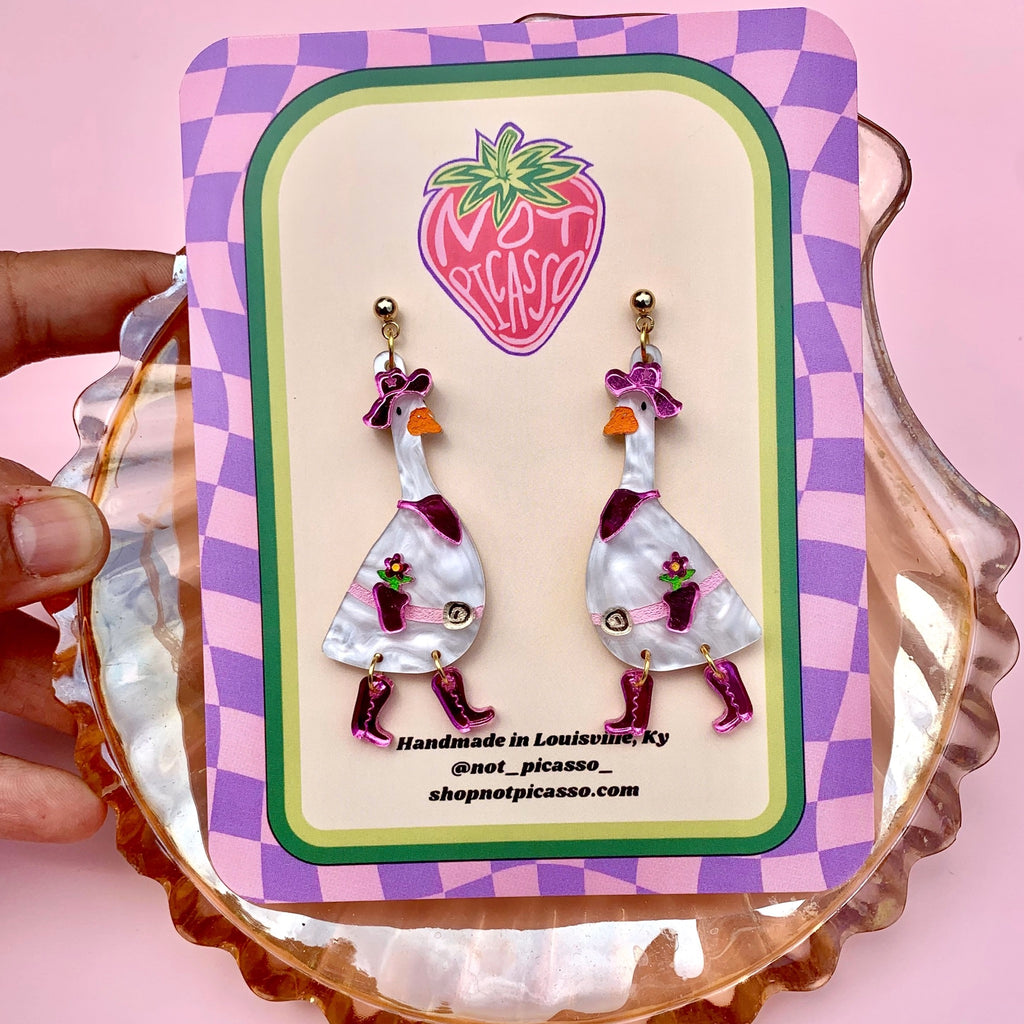 Dolly Goose Earrings packaging.