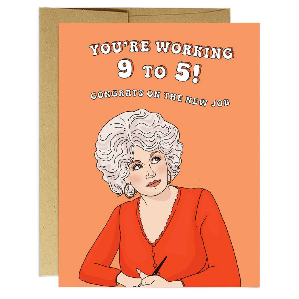 Dolly Workin 9 to 5 New Job Card