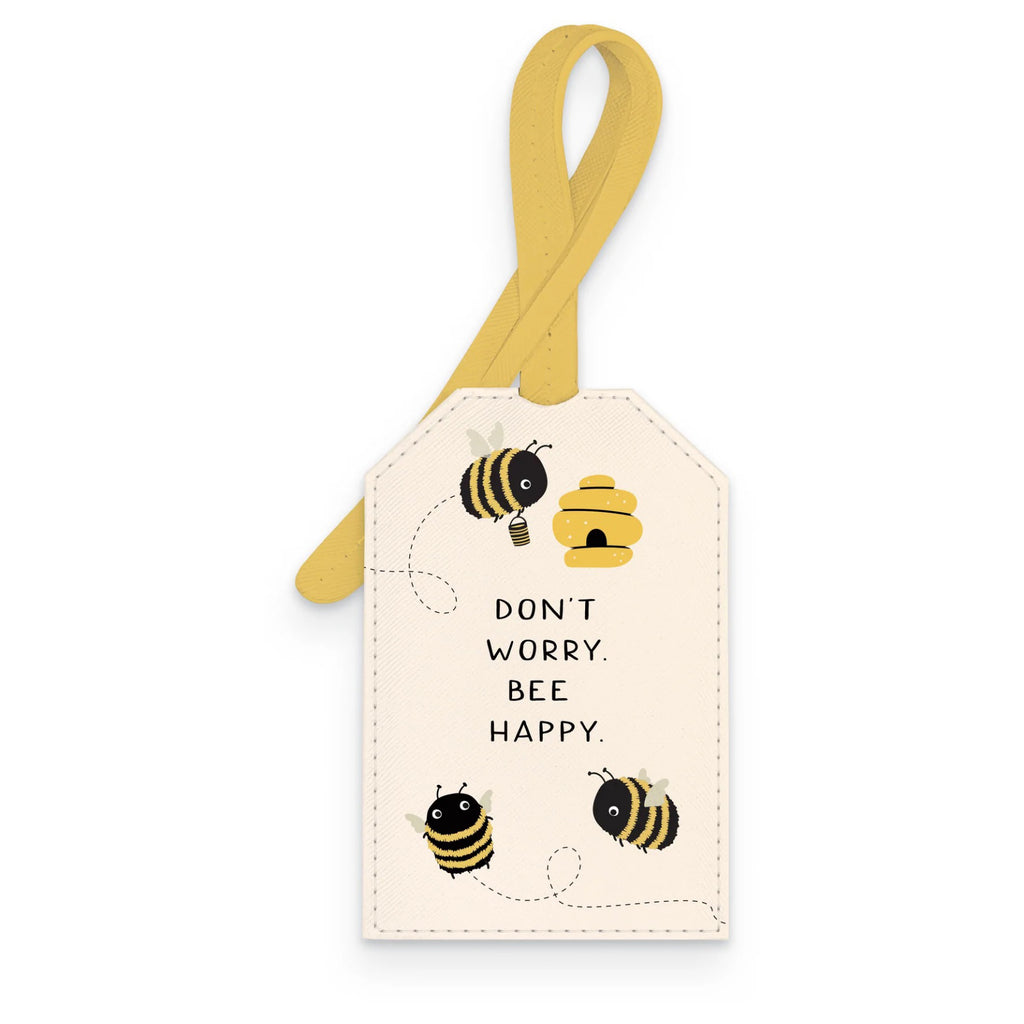 Dont Worry Bee Happy Slide-Out Luggage Tag