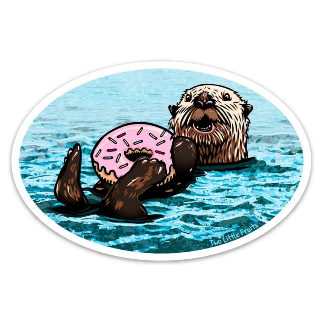 Doughnut Sea Otter Sticker.