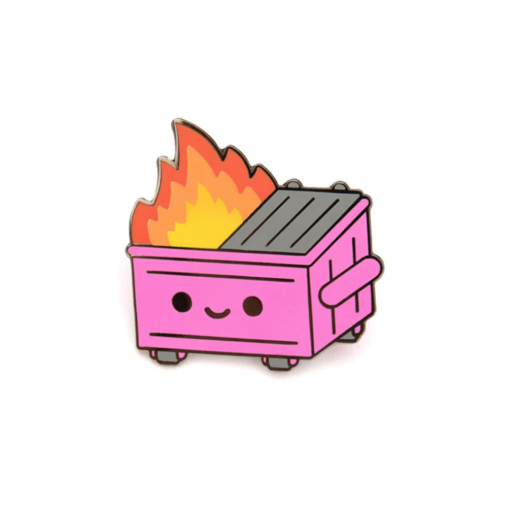 Dumpster Fire Pin Pink