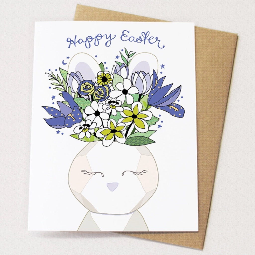 Easter Bunny Vase Card