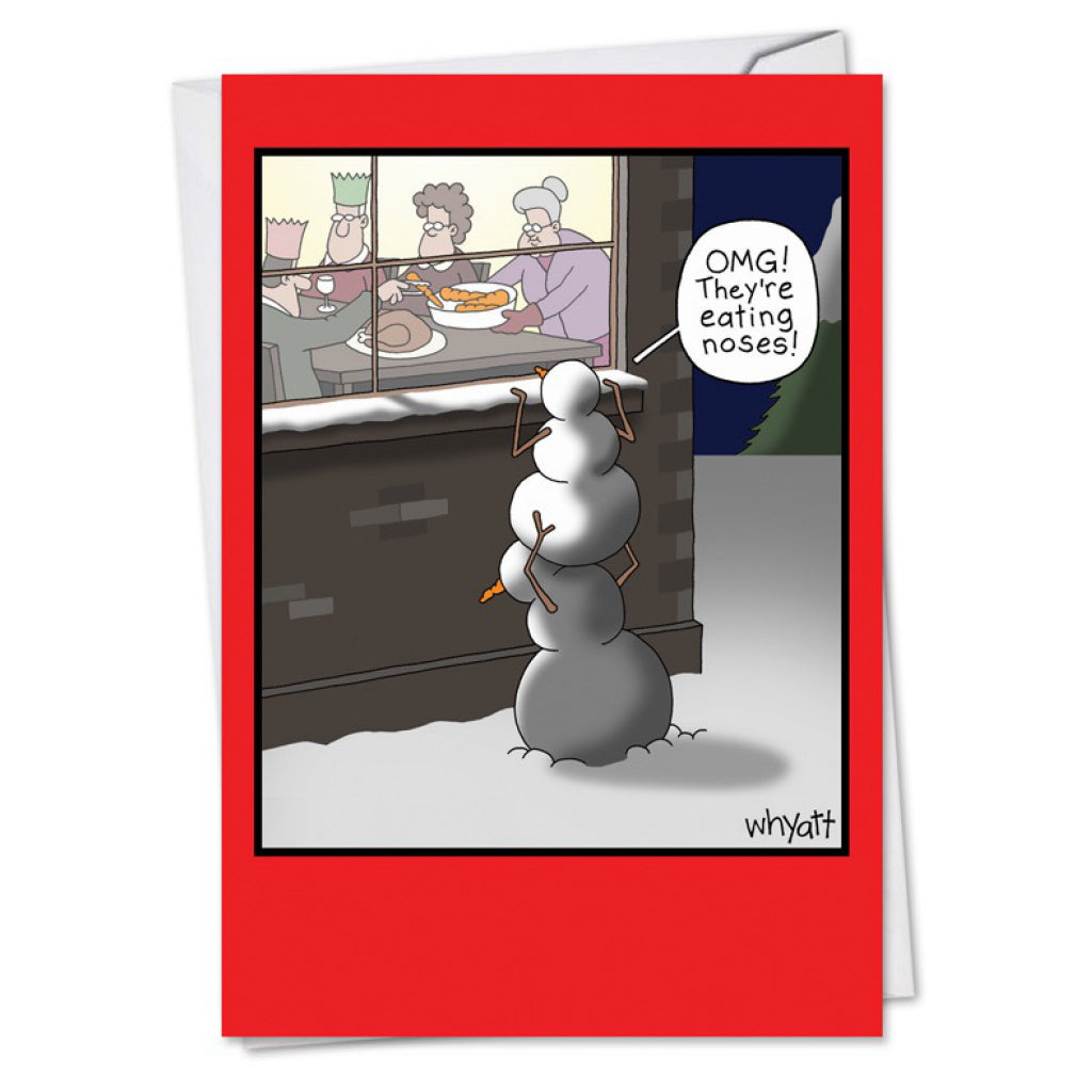 Eating Snowmen Noses Card