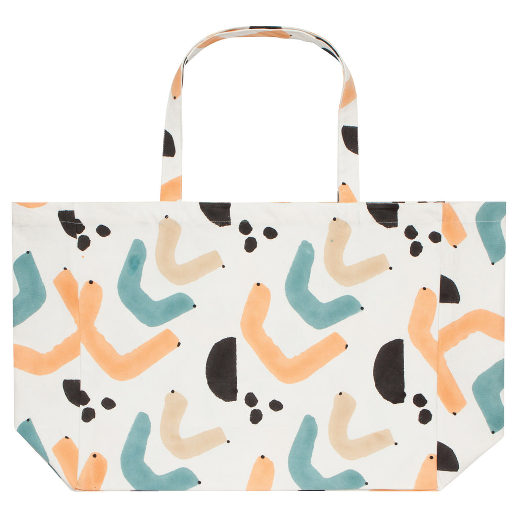 Echo Block Print Tote Bag