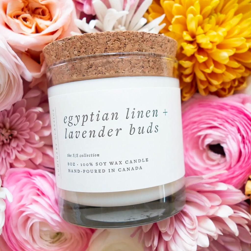 Egyptian Linen + Lavender Buds Candle.