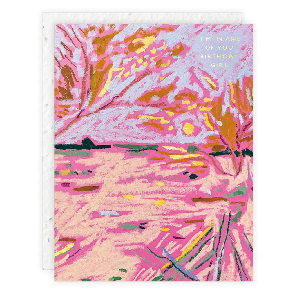 Electric Moonrise Plantable Birthday Card.
