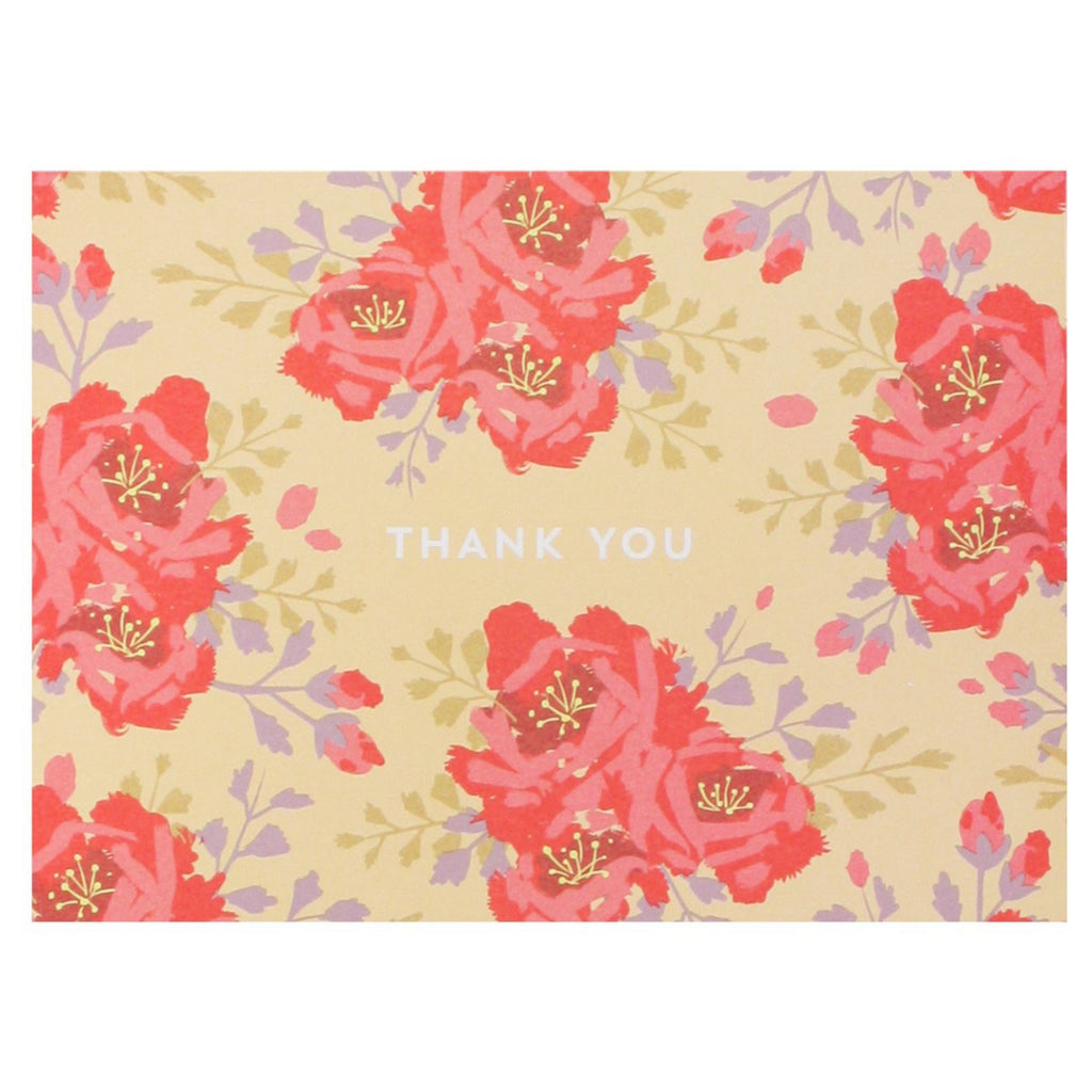 English Roses Amber Thank You Card