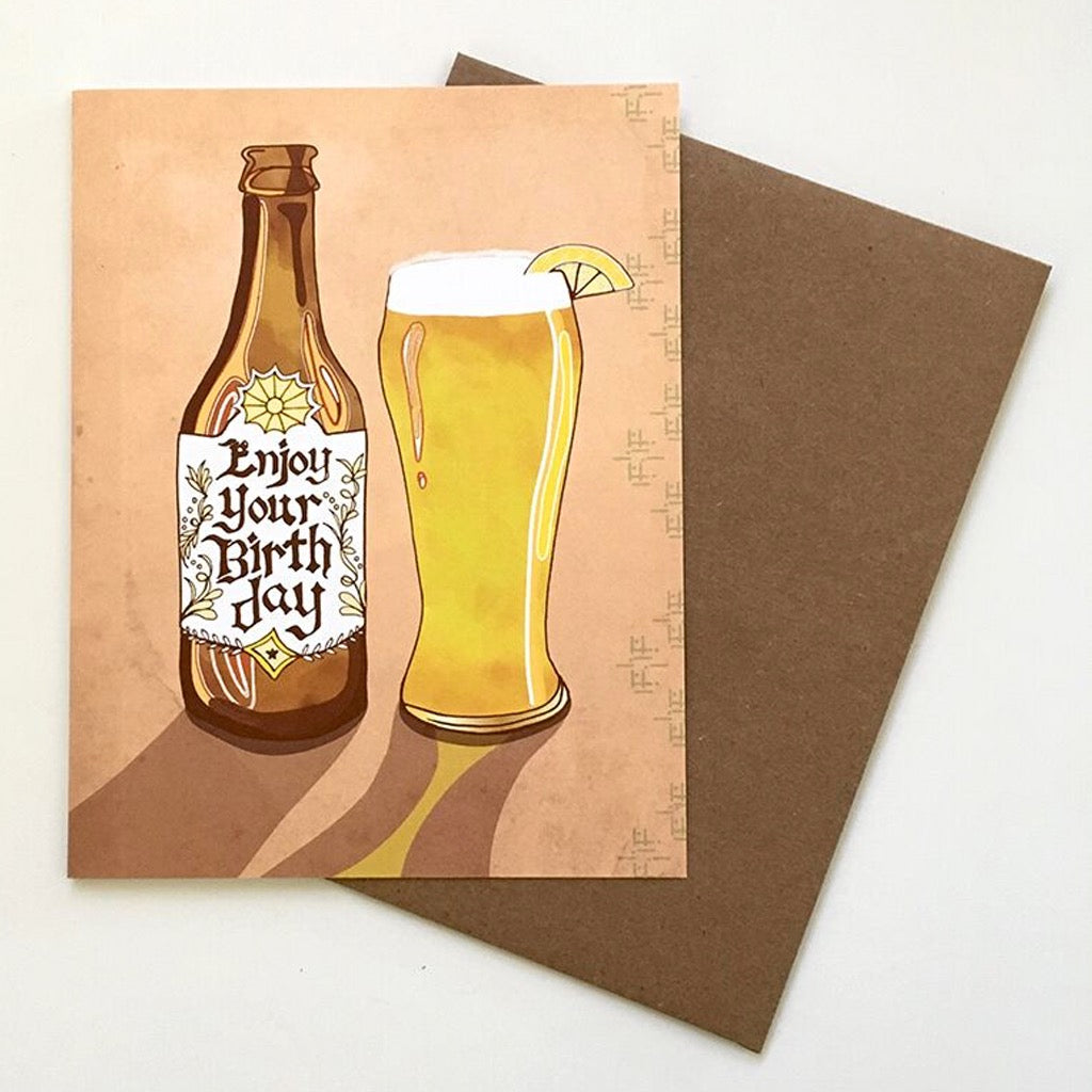 Enjoy Your Birthday Beer Card