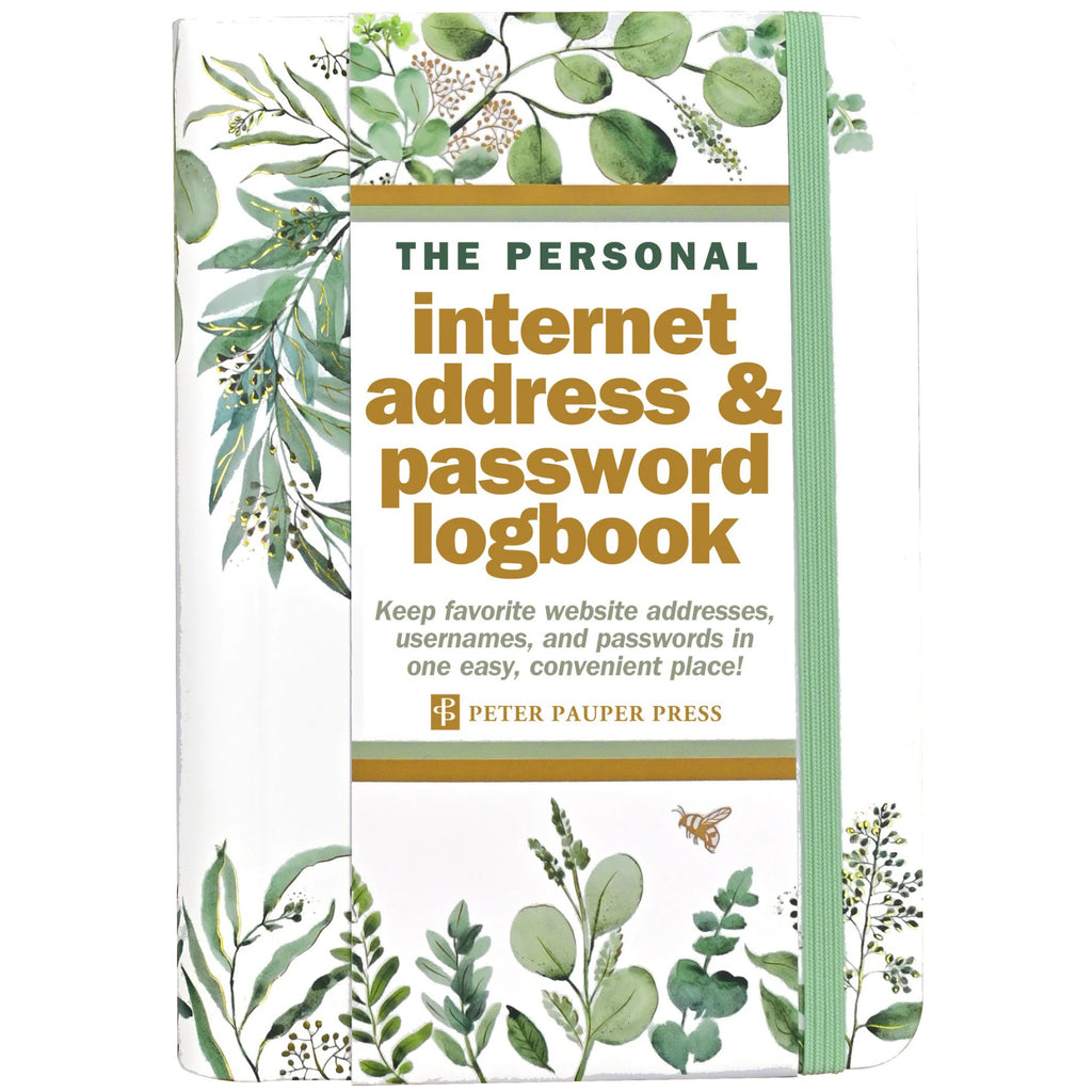 Eucalyptus Internet Address & Password Logbook.