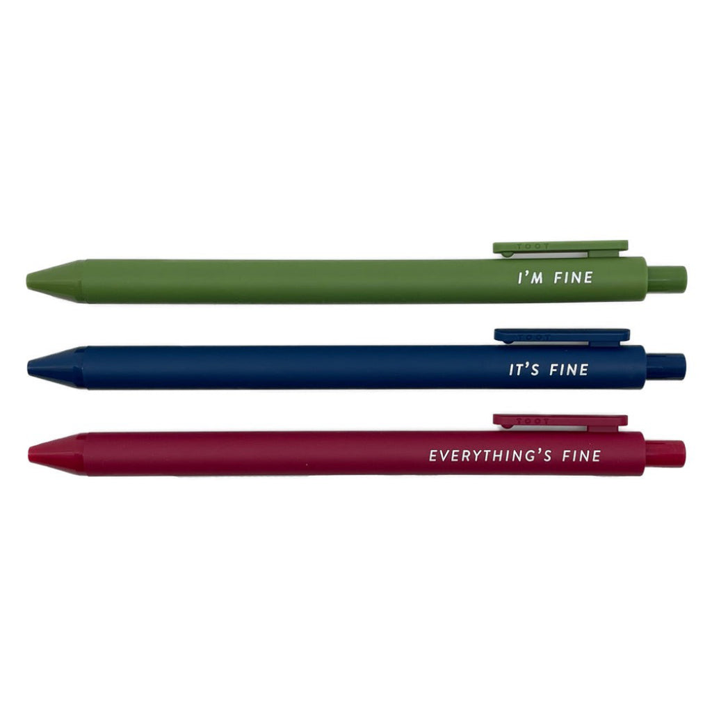 Everything Is Fine Pens Set of 3