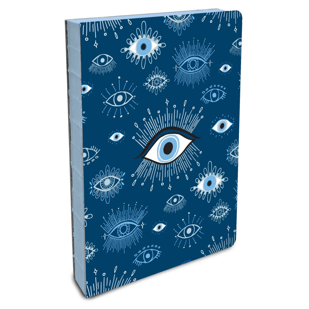 Evil Eye Compact Coptic-Bound Journal Side View