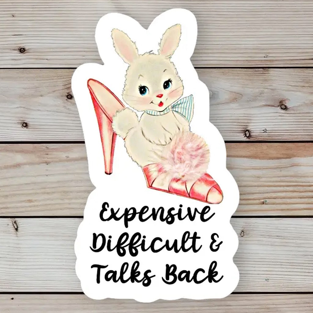 Expensive Difficult & Talks Back Sticker.