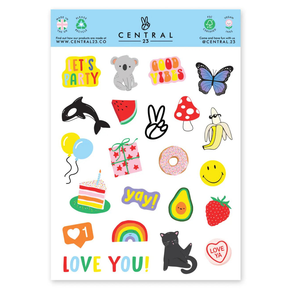 Fabulous at 100 Birthday Card sticker pack.