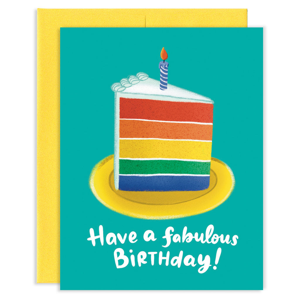 Fabulous Birthday Rainbow Cake Card