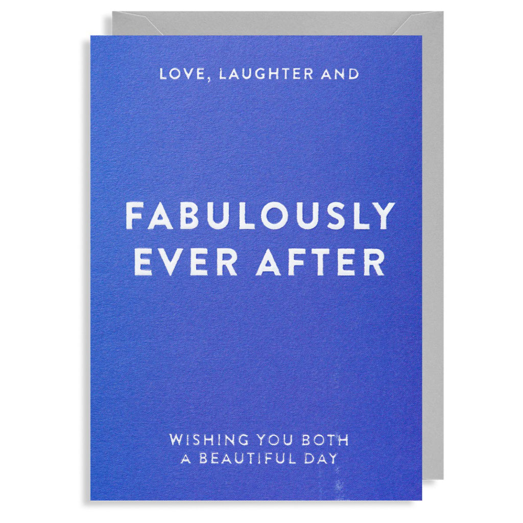 Fabulously Ever After Wedding Card.