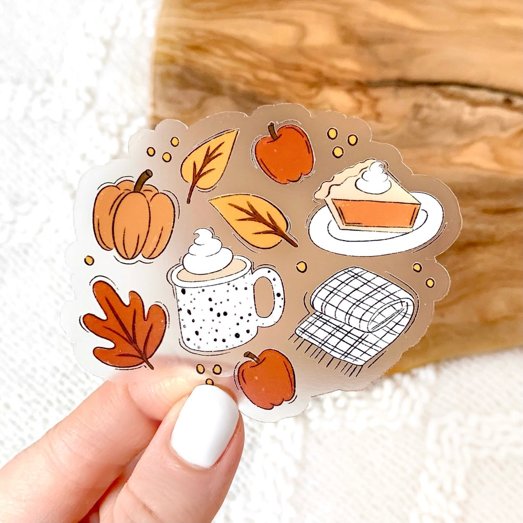 Fall Favourites Clear Sticker