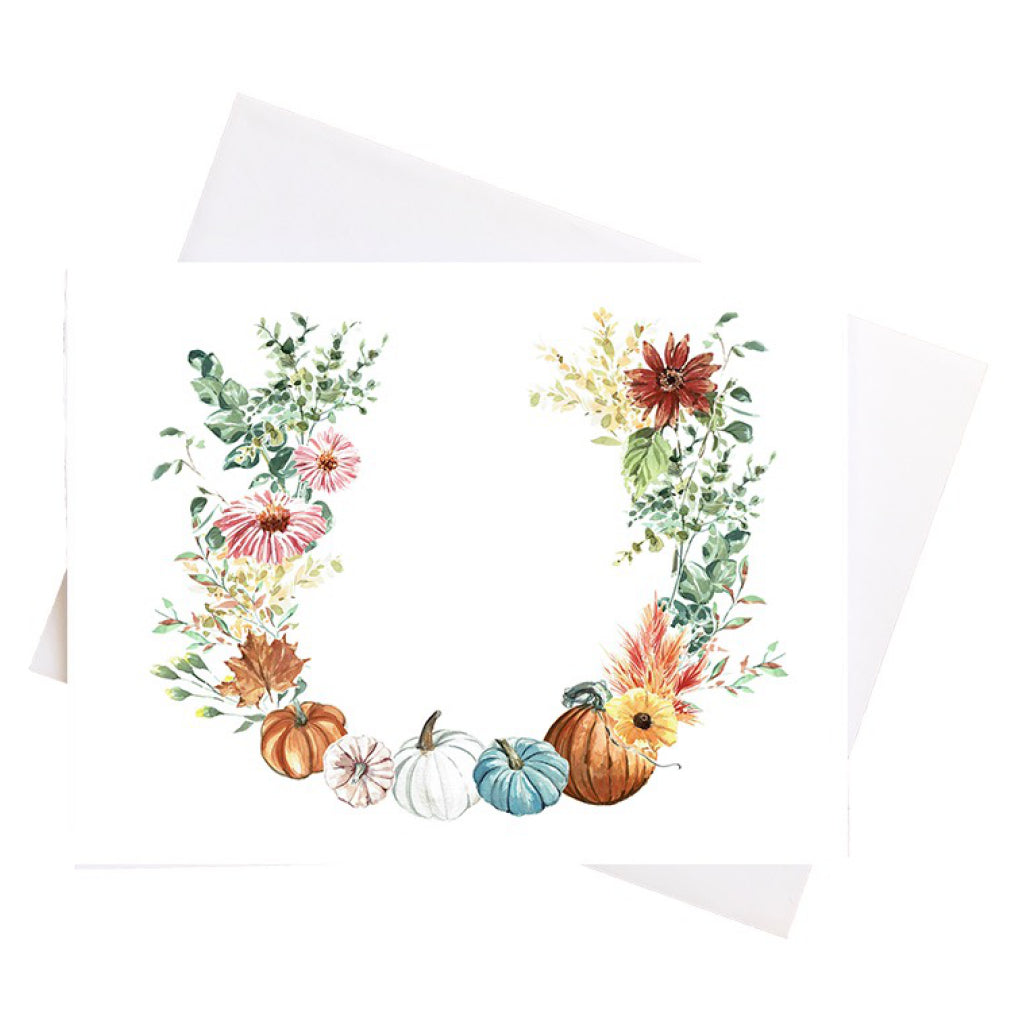 Fall Wreath Watercolour Card