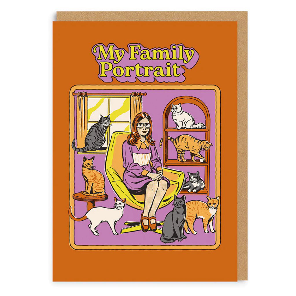 Family Portrait of Cats Card