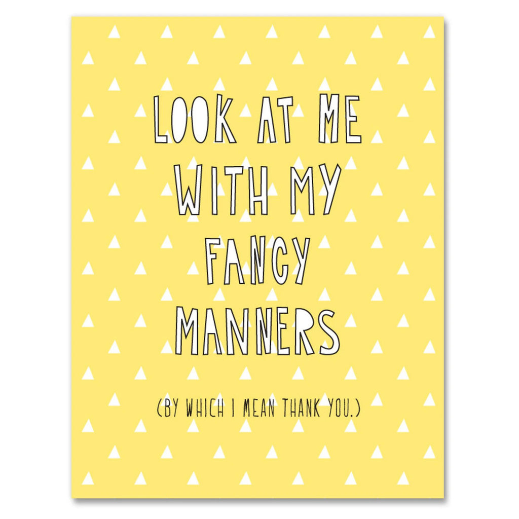 Fancy Manners Thank You Card