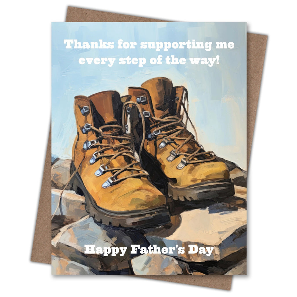 Father's Day Hiking Boots Card.