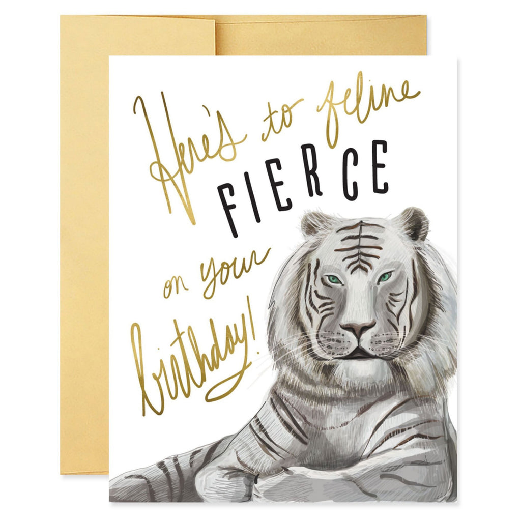 Feline Fierce Tiger Birthday Card