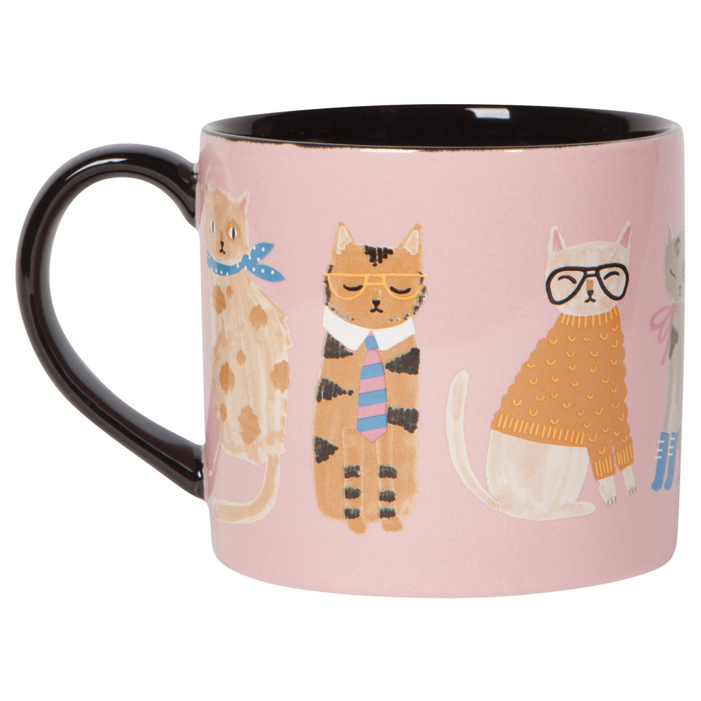 Feline Fine Mug In A Box with handle on left