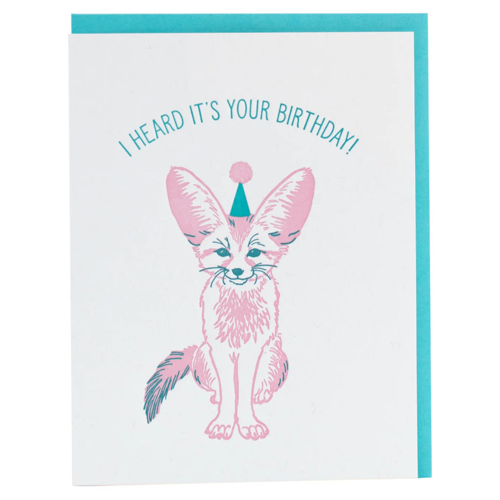 Fennec Fox Birthday Card.