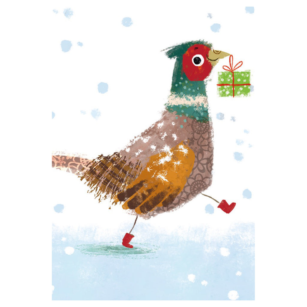 Festive Animals Cube Box Holiday Cards Bird