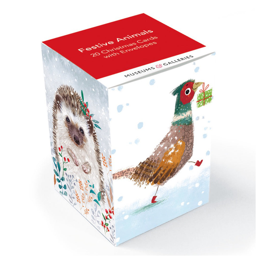 Festive Animals Cube Box Holiday Cards