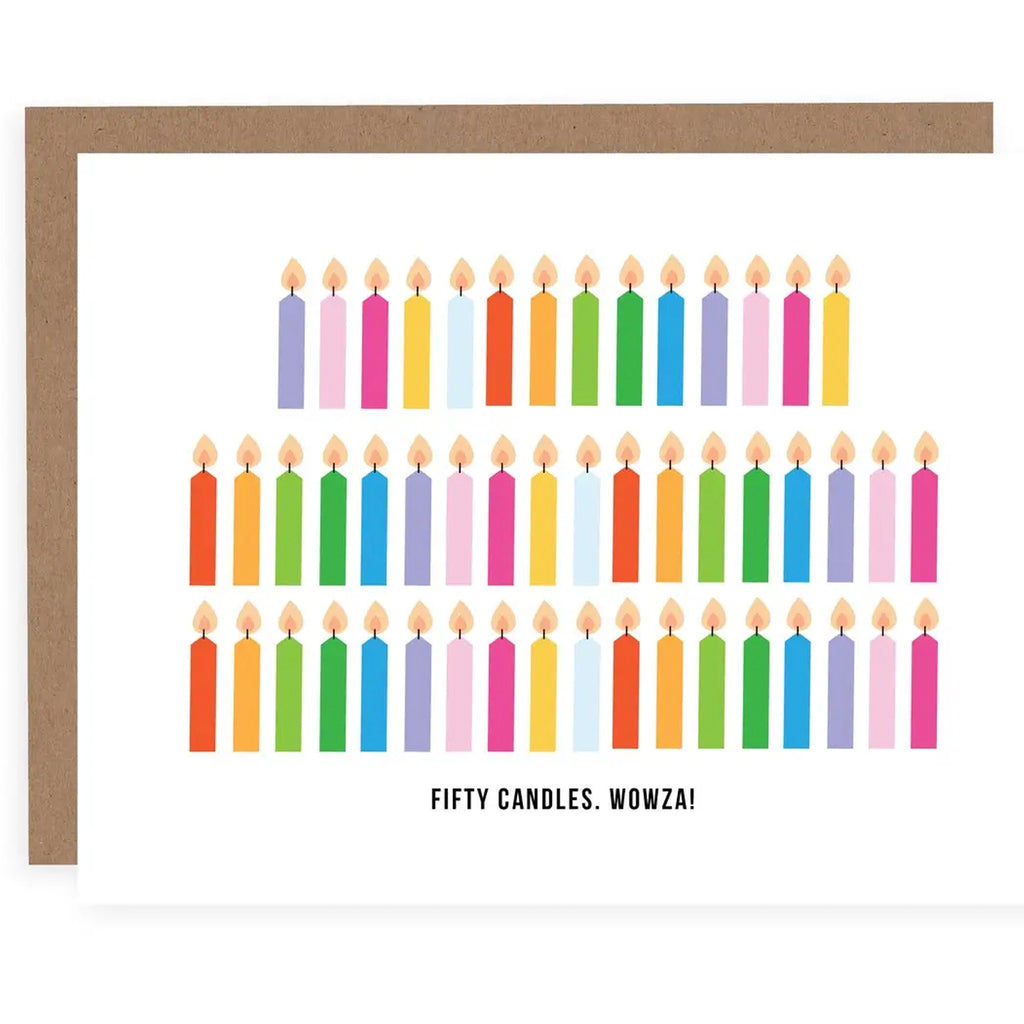 Fifty Candles Wowza Card.
