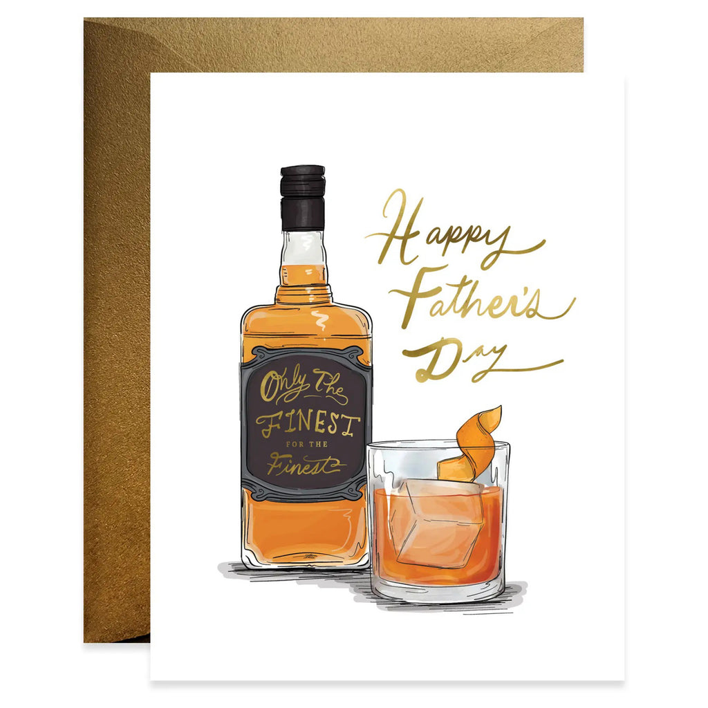 Finest Alcohol Bottle Fathers Day Card