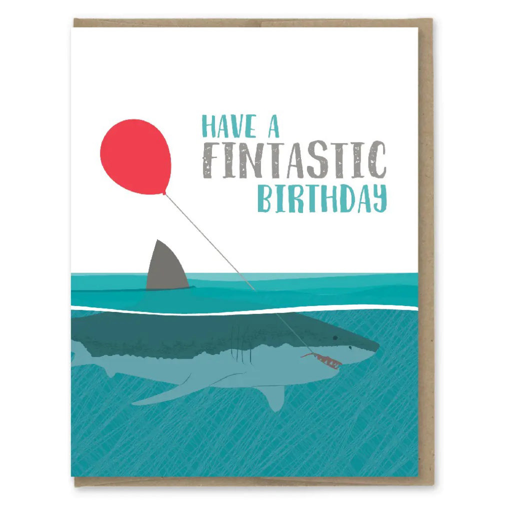 Fintastic Shark Birthday Card.