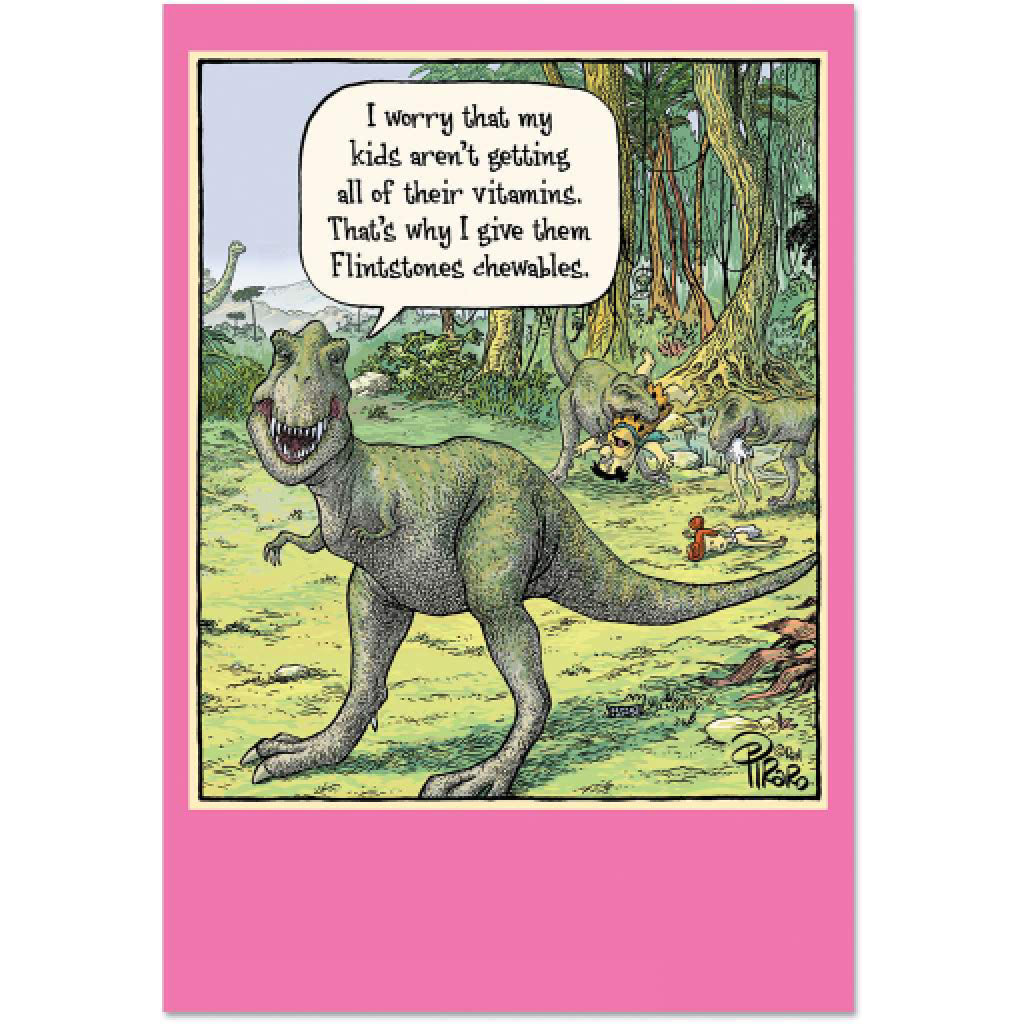 Flintstones Vitamins Dinosaur Card