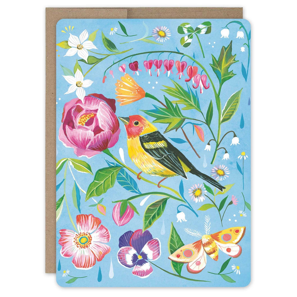 Flora Bird Friendship Card.