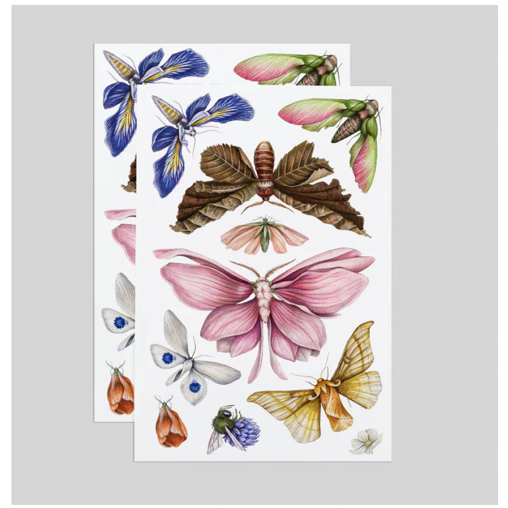 Floraflies Tattoo Sheet Set of Two.