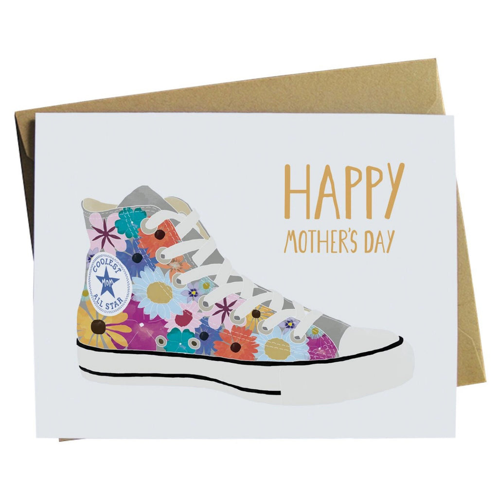 Floral Converse Mothers Day Card