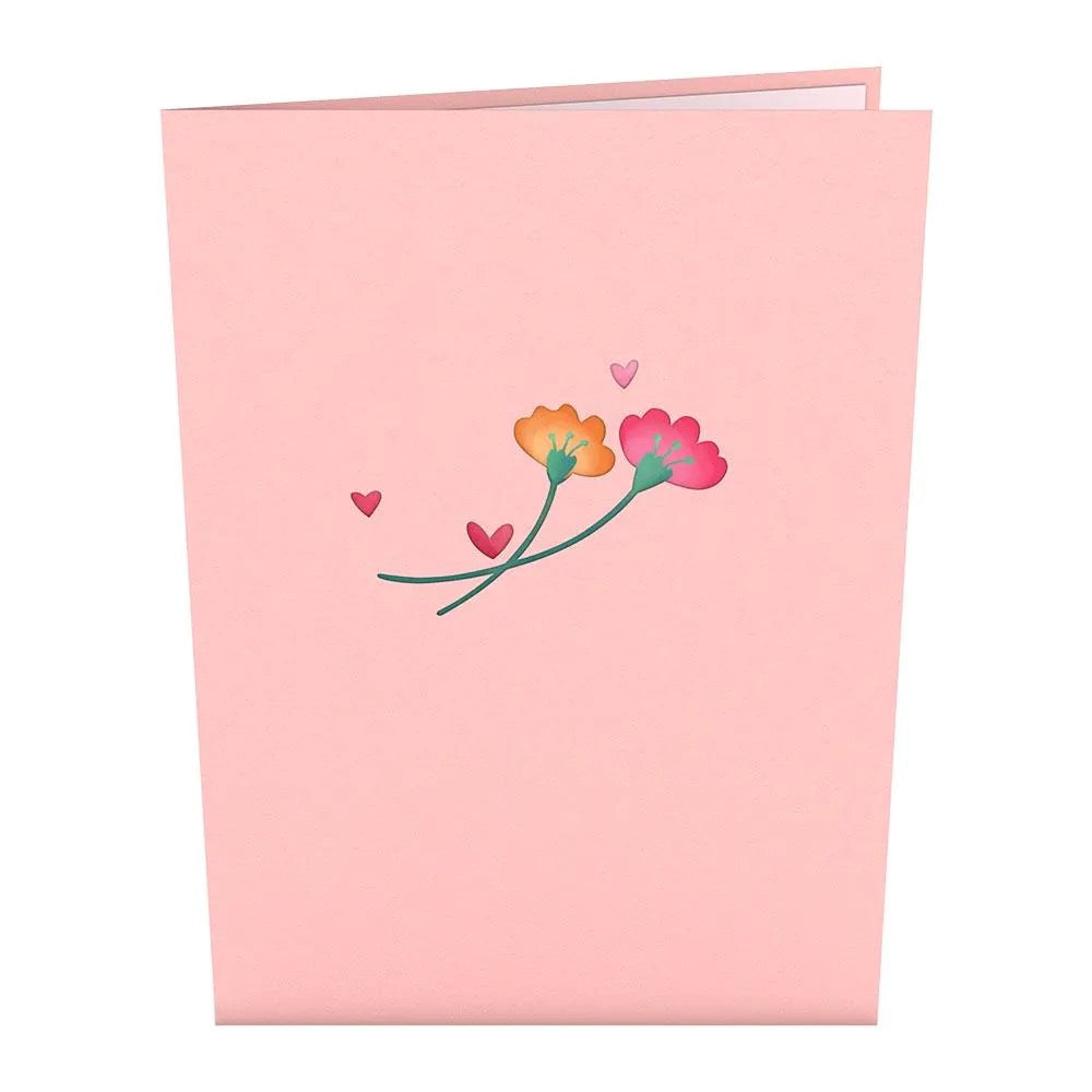 Floral Love 3D Pop Up Card Front