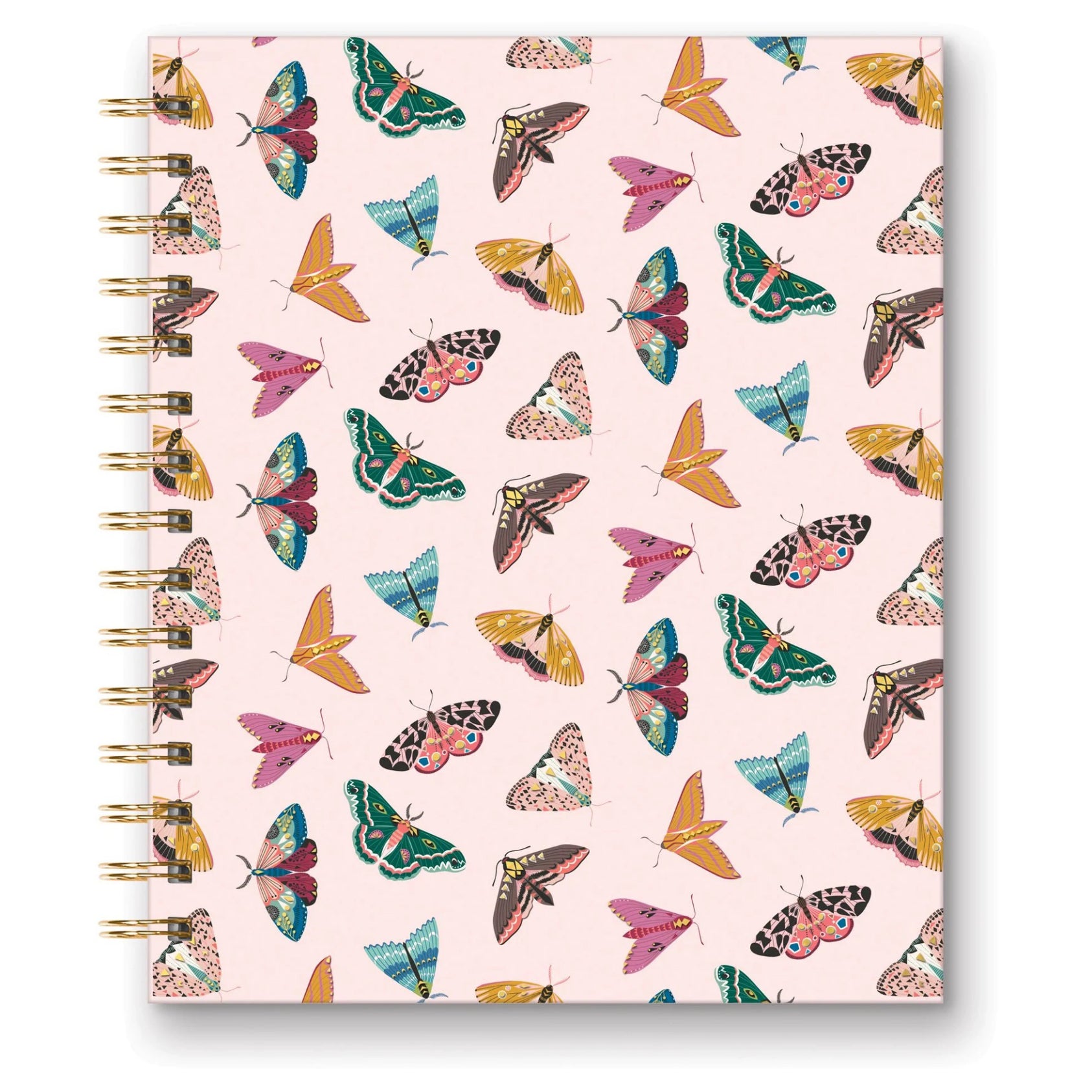 Moth Notebook Floral Moth Tabbed Spiral Notebook | Studio Oh – Outer Layer