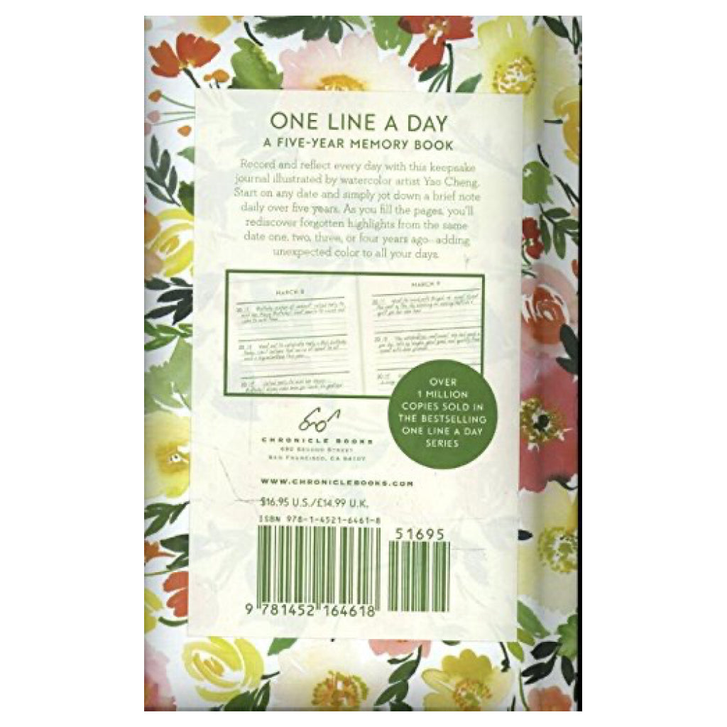 Floral One Line a Day Journal | Chronicle Books – Outer Layer