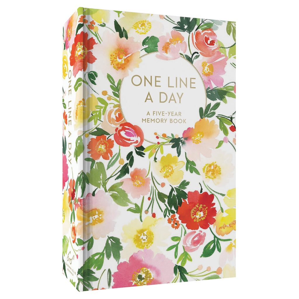 Floral One Line a Day Journal.